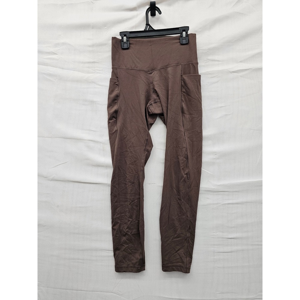 Member's Mark Womens Workout Leggings Brown Nylon Blend Athletic Size Medium